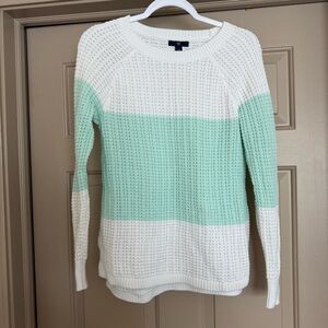 GAP - Mint & White Color Block Sweater